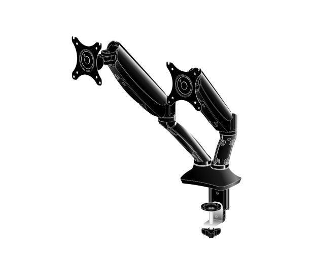 IIYAMA Podwójny uchwyt montażowy ze sprężyną gazową DS3002C-B1 - 349200 - zdjęcie 4